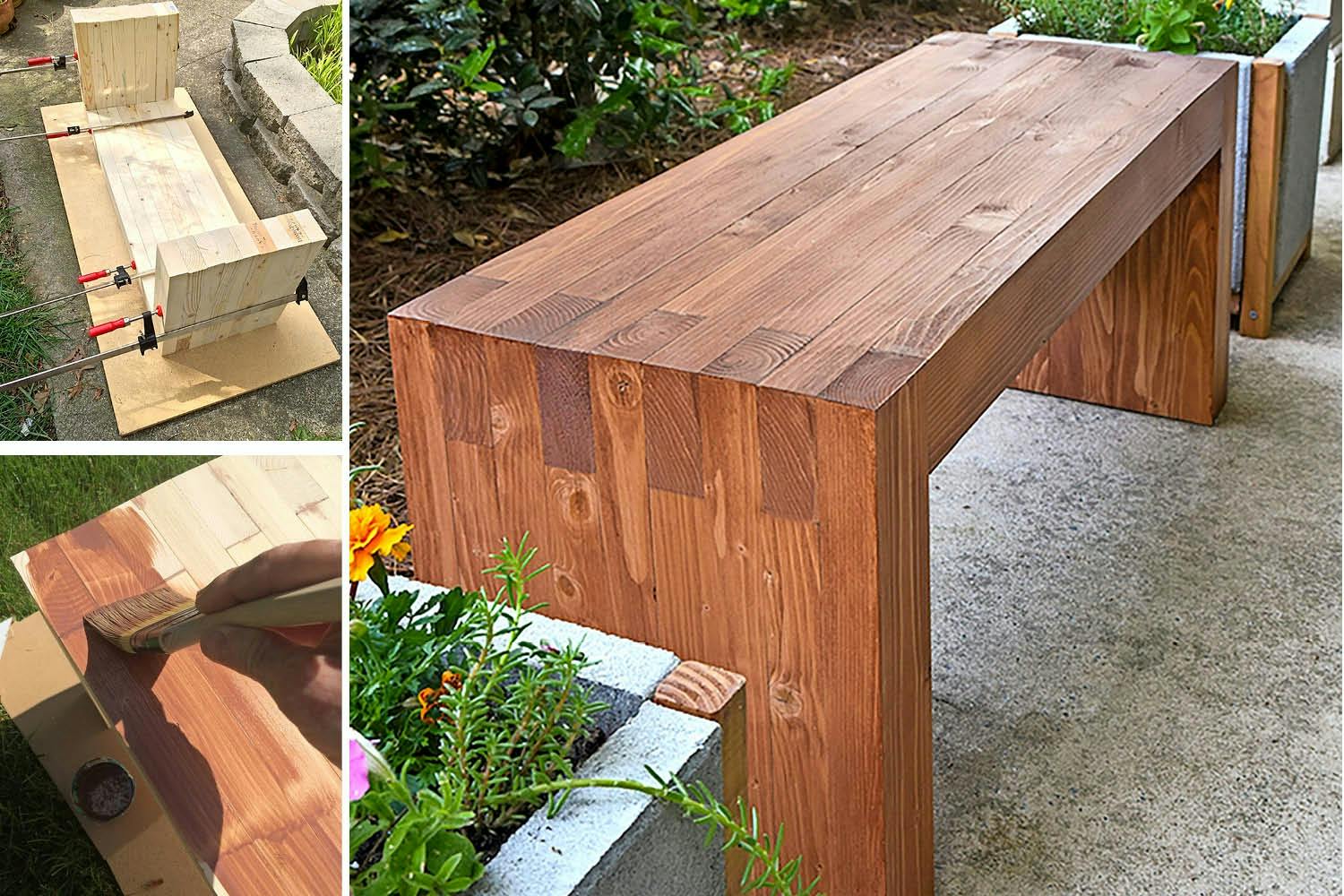 Lekker trebenk Trebenk av ett materiale